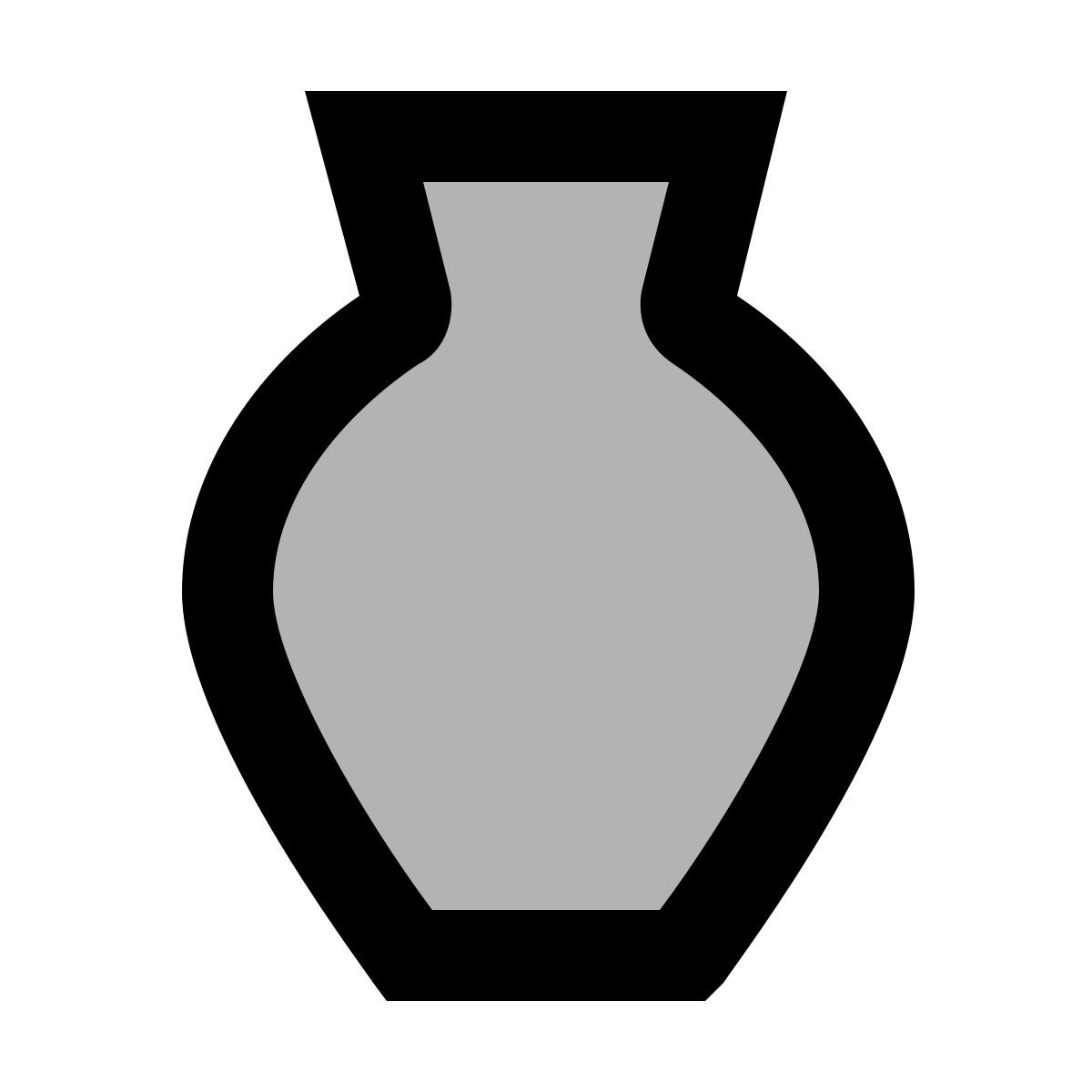 material two tone style vase icon