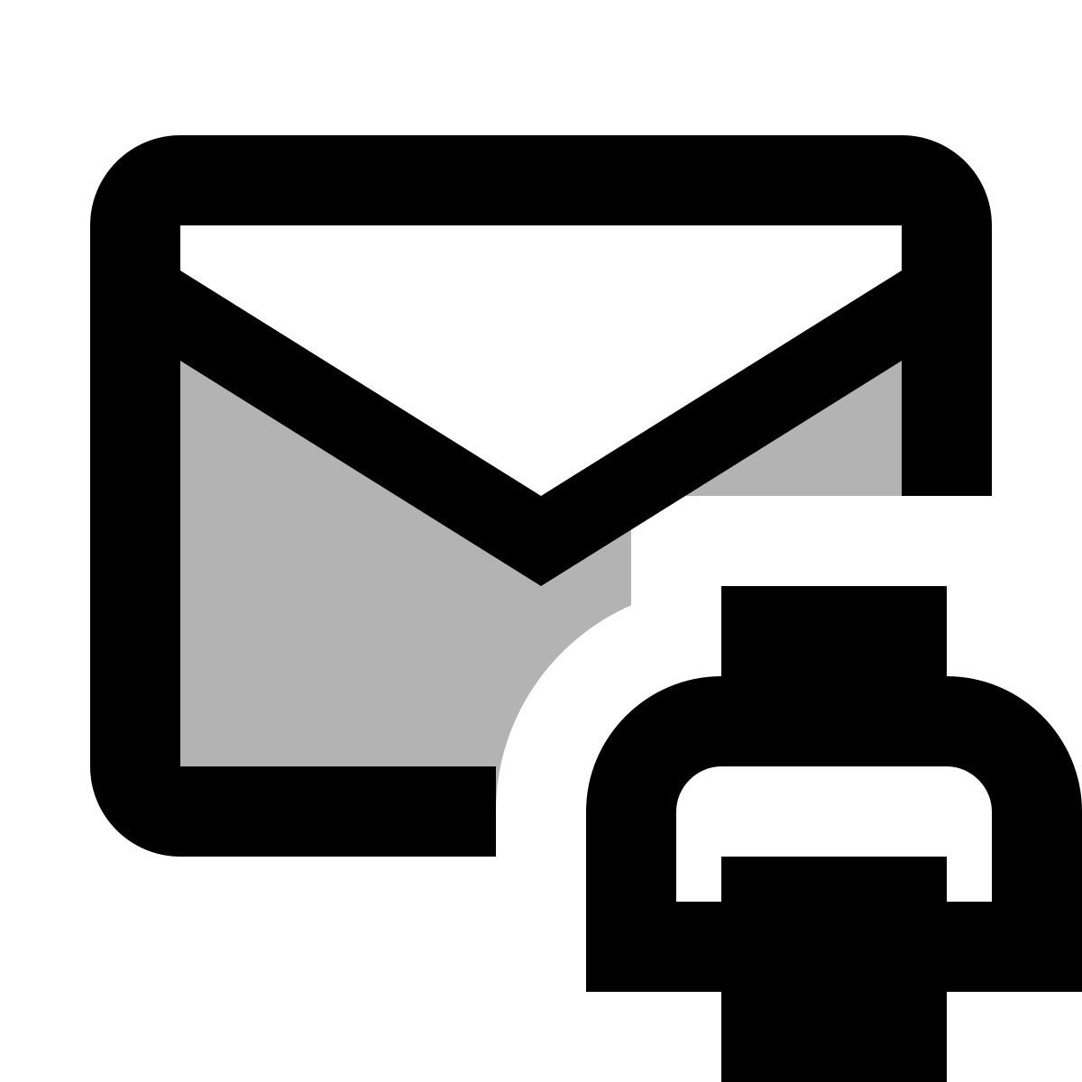 material two tone style print message icon