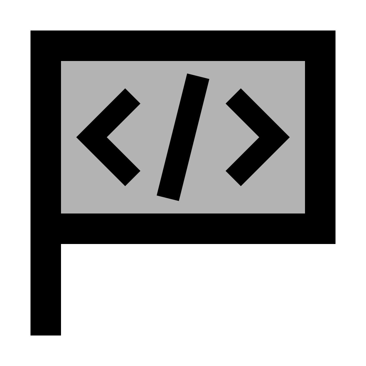 material two tone style programming flag icon