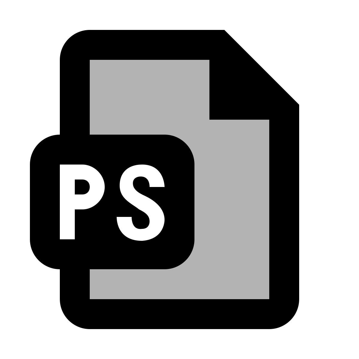 material two tone style ps icon