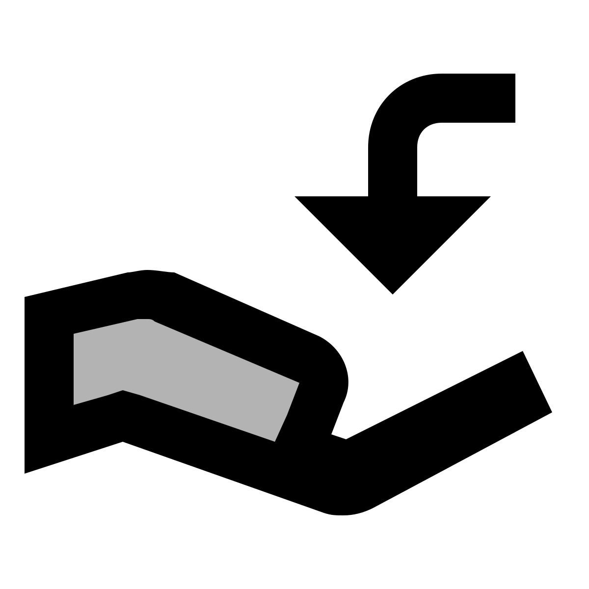 material two tone style 수신 icon