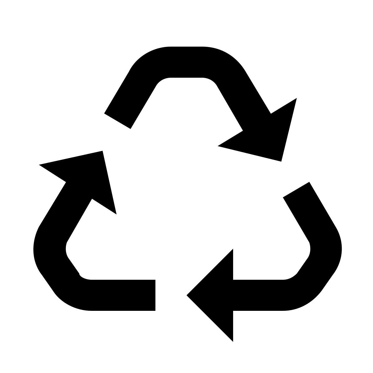 material two tone style recycle icon