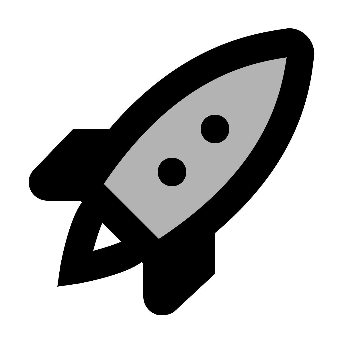 material two tone style fusée icon