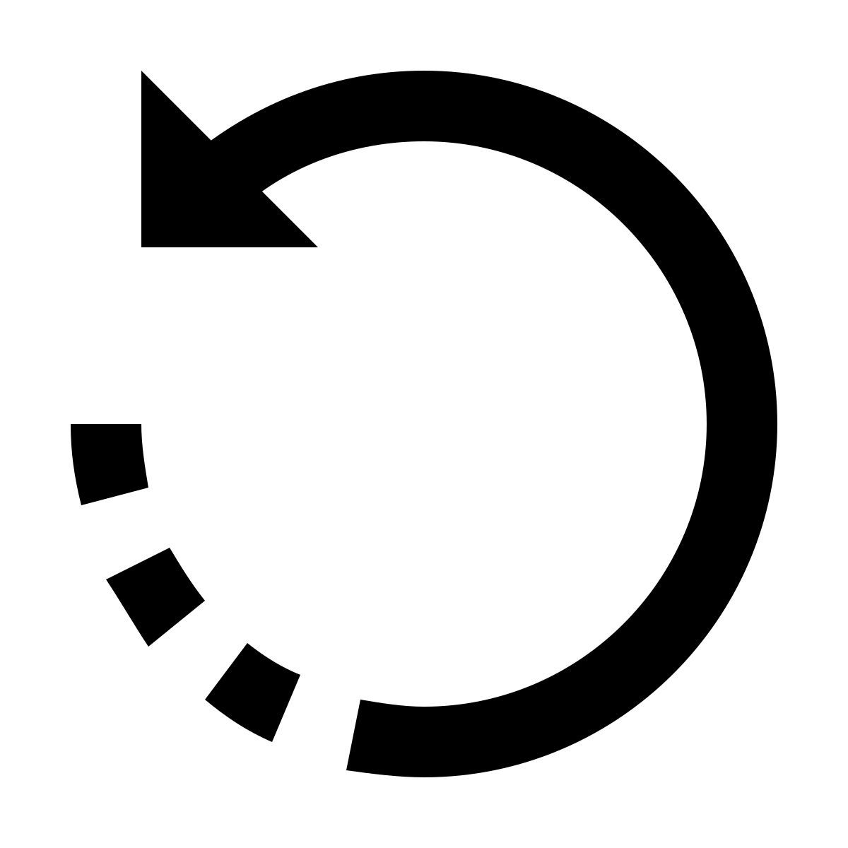 material two tone style rotate left icon