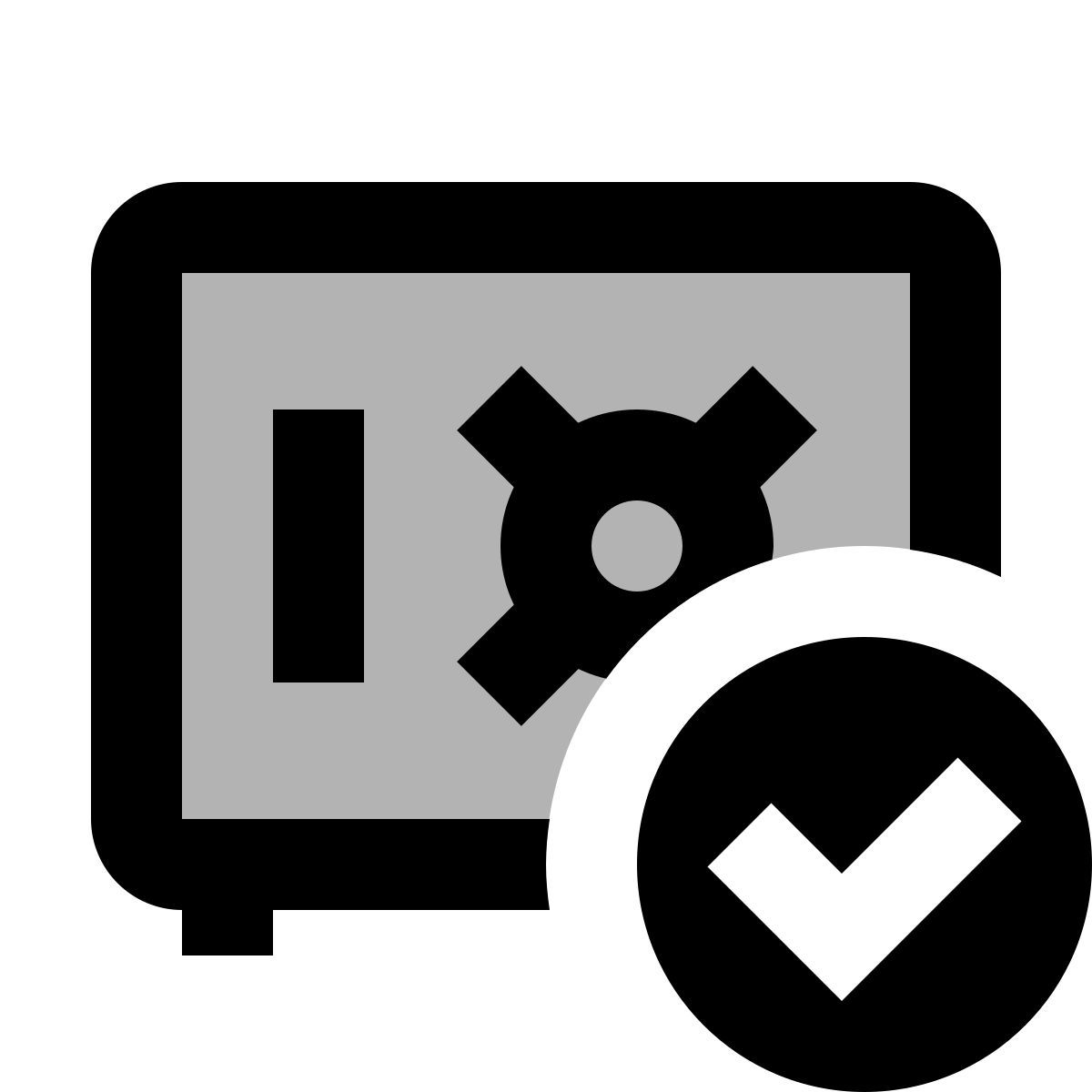 material two tone style cassaforte ok icon