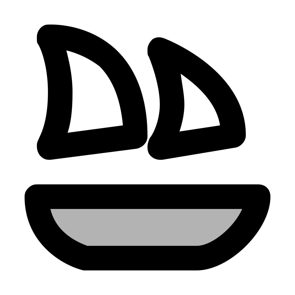 material two tone style 中等帆船 icon