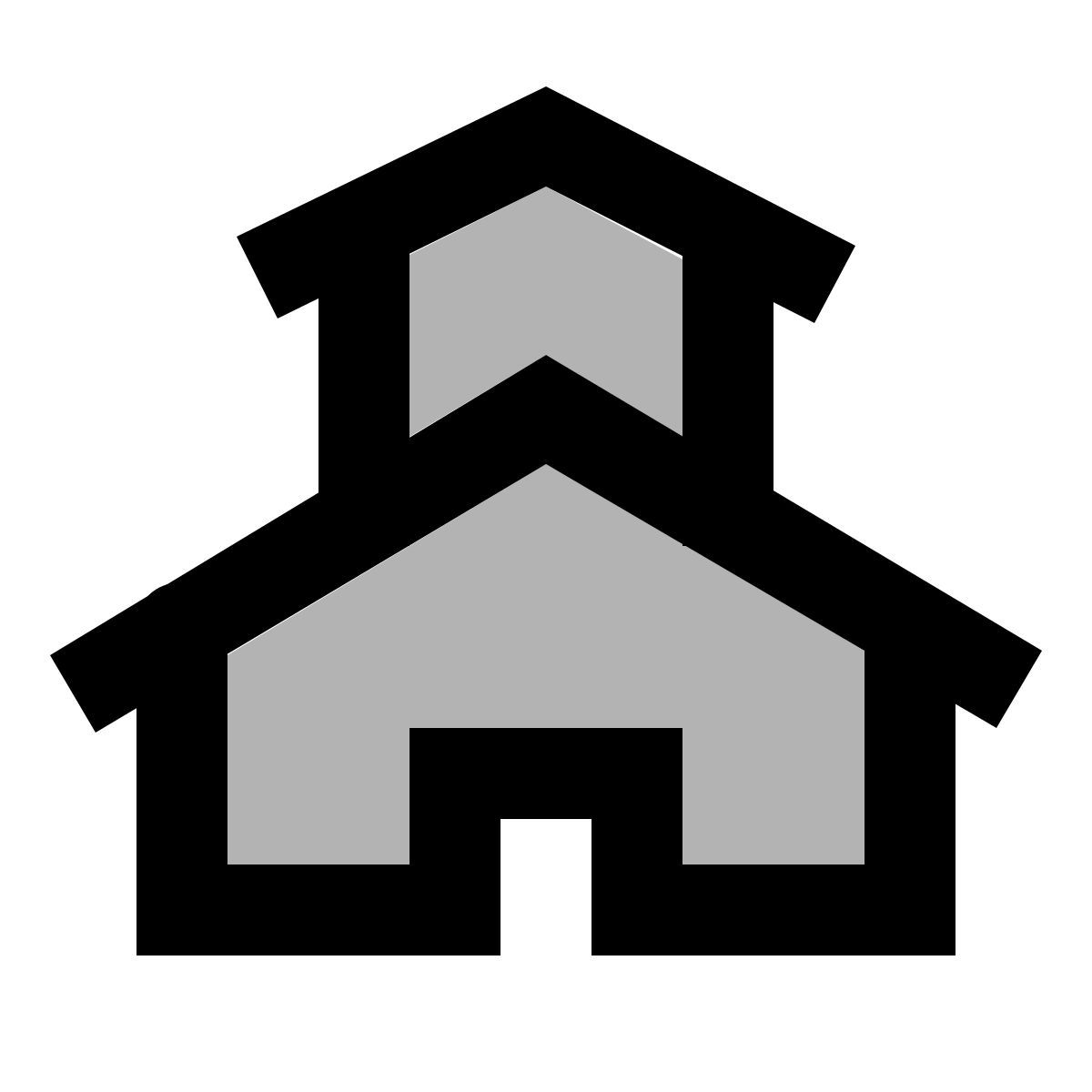 material two tone style école icon