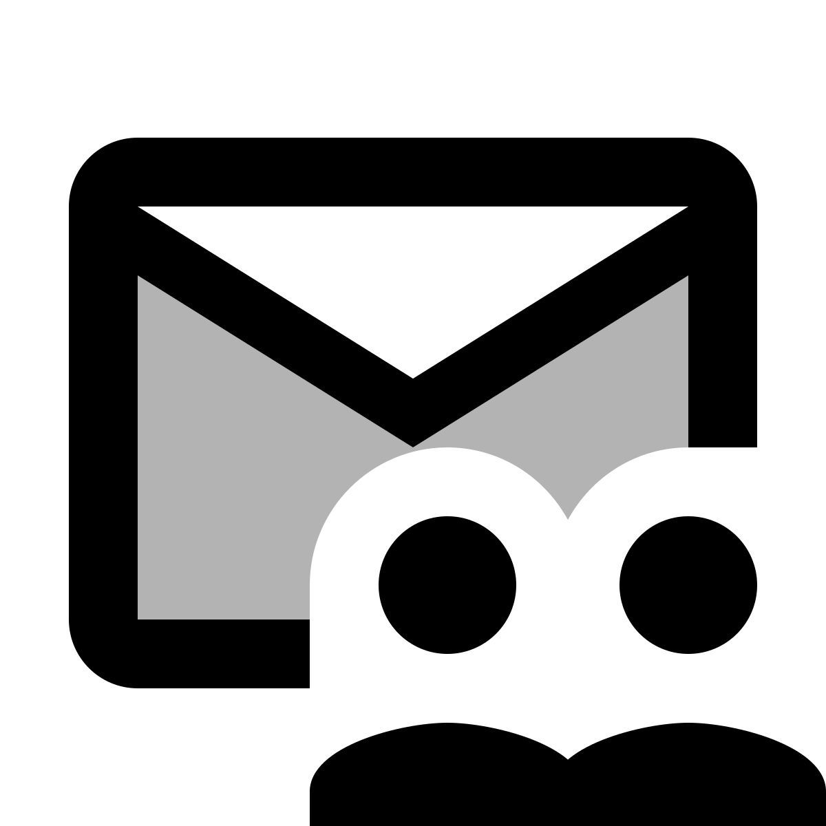 material two tone style 共享邮件 icon
