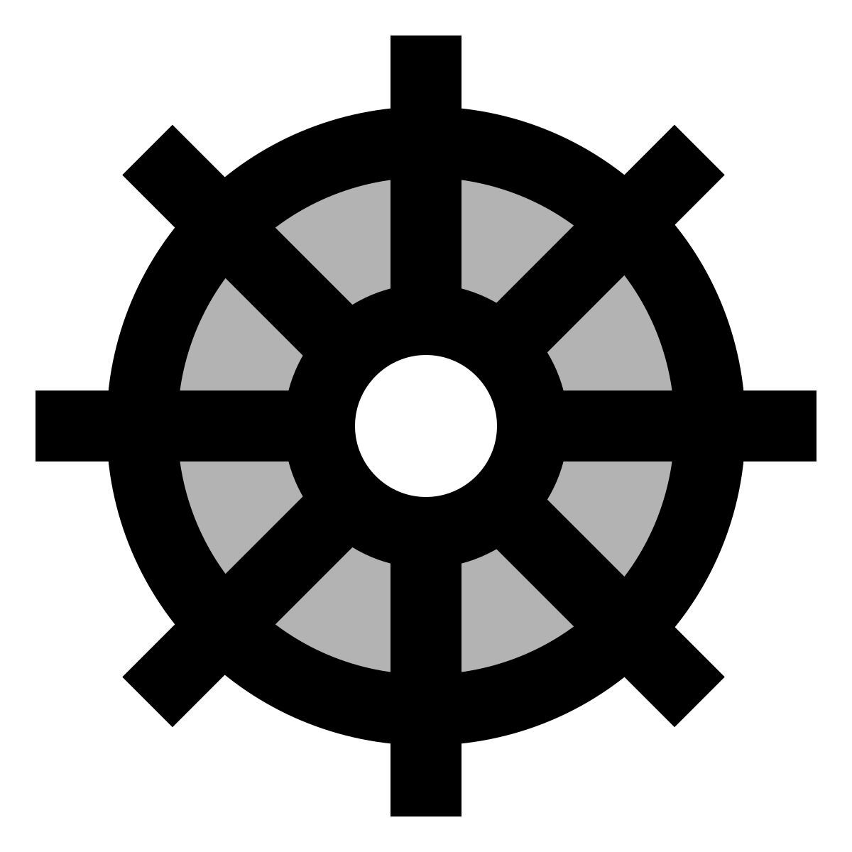 material two tone style gouvernail de bateau icon