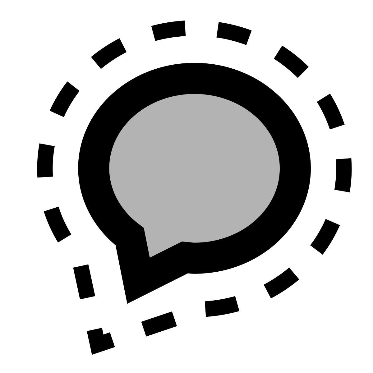 material two tone style 신호 앱 icon