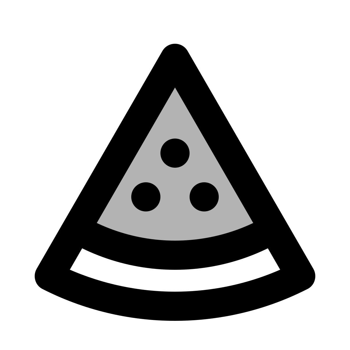 material two tone style 수박 한 조각 icon