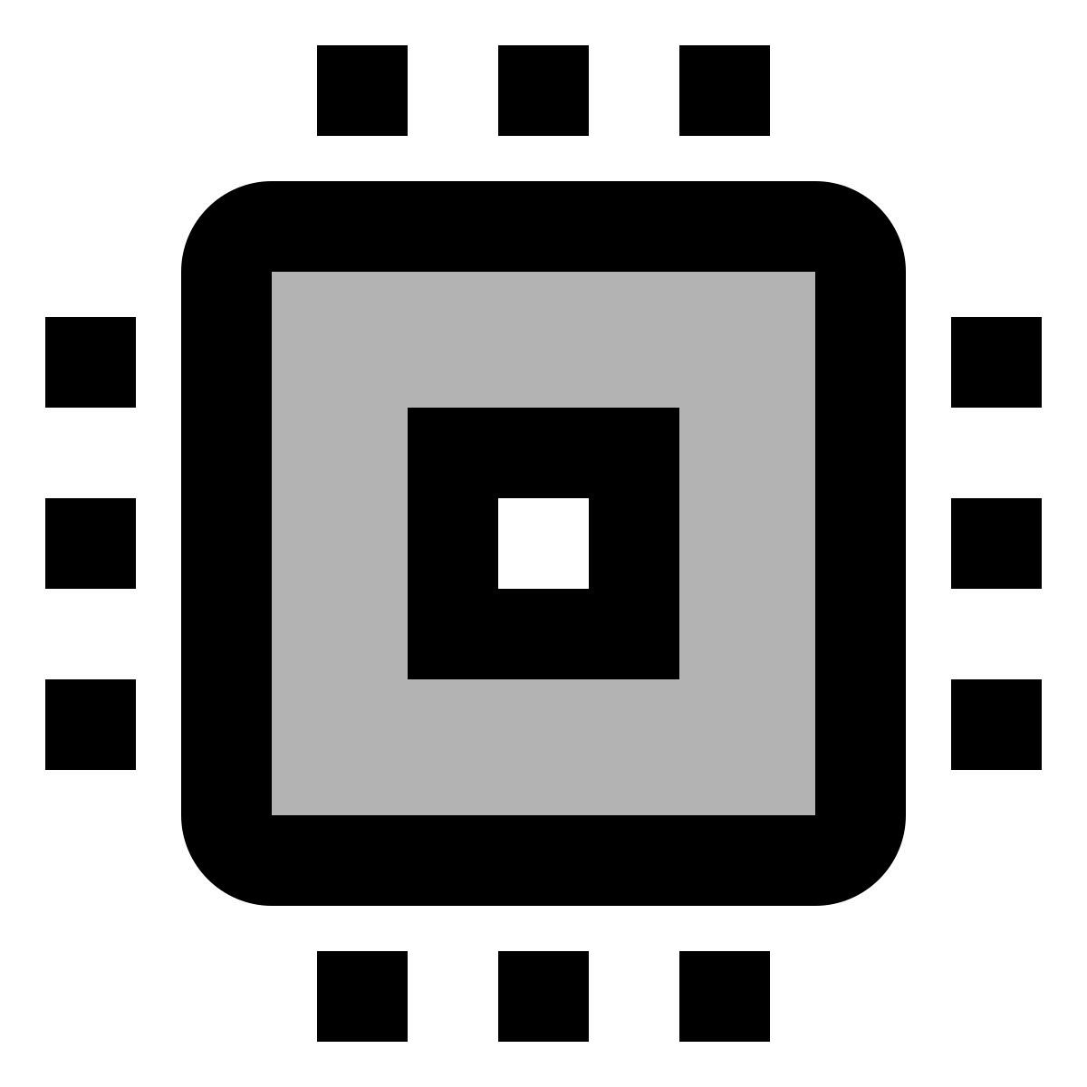 material two tone style cpu icon