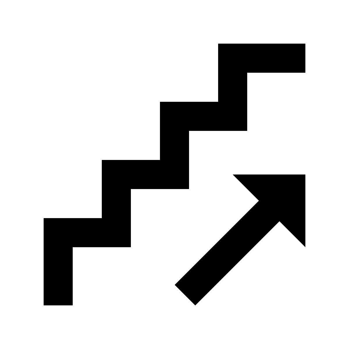 material two tone style 楼梯向上 icon