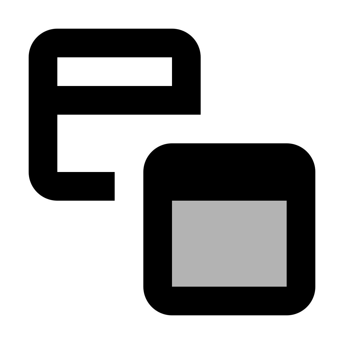 material two tone style 목적 icon