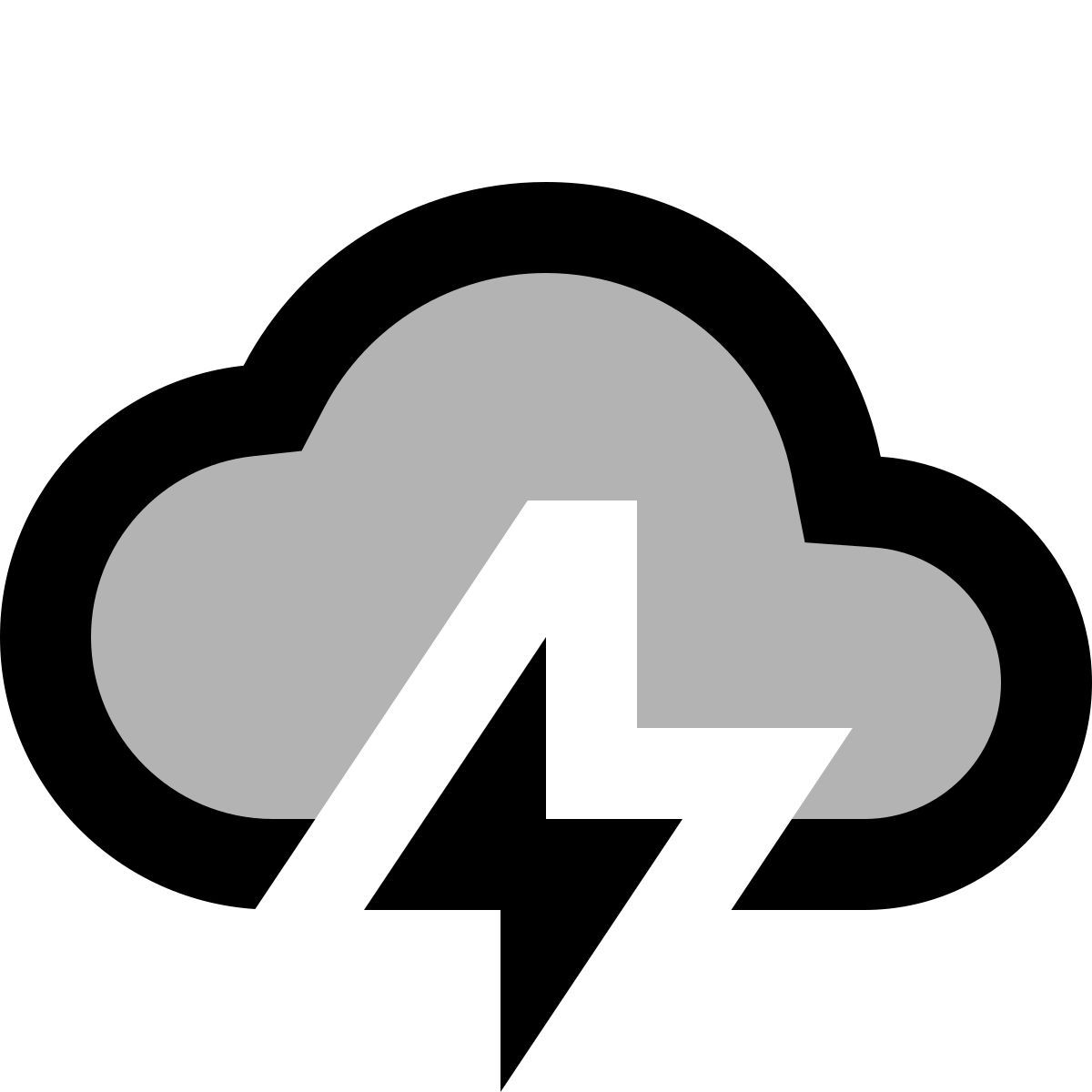 material two tone style 폭풍 icon