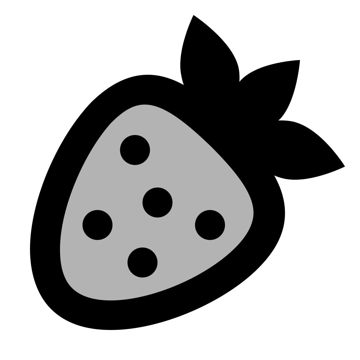 material two tone style fragola icon