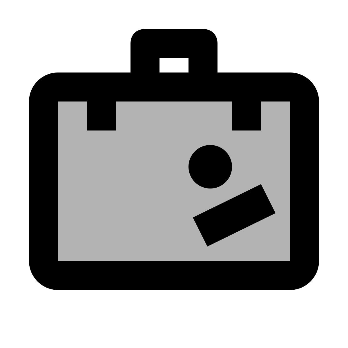 material two tone style valigia icon