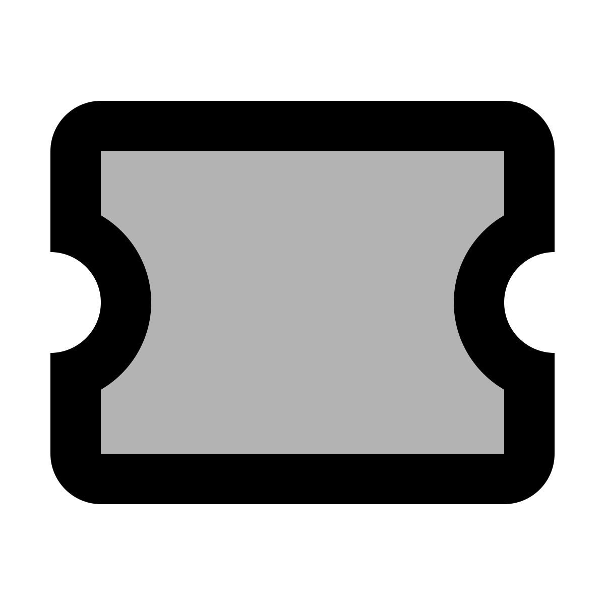 material two tone style ticket icon