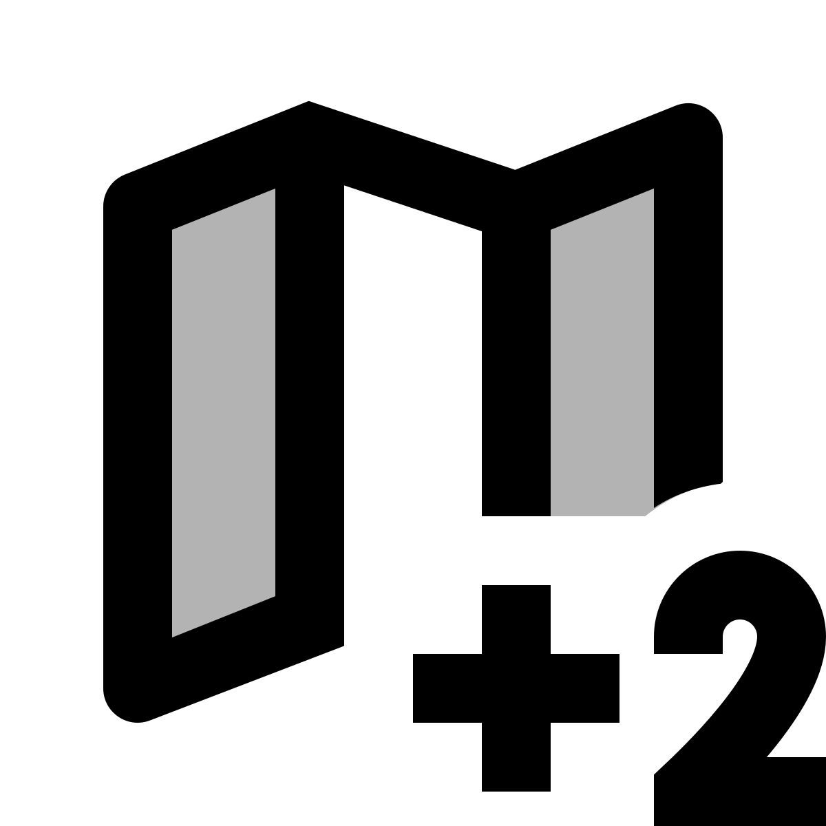 material two tone style fuso orario +2 icon