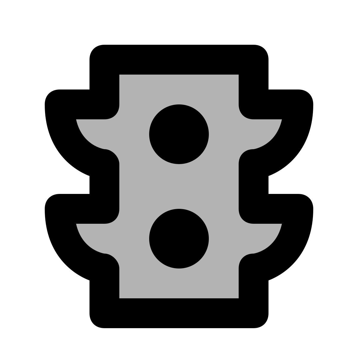 material two tone style traffic light icon