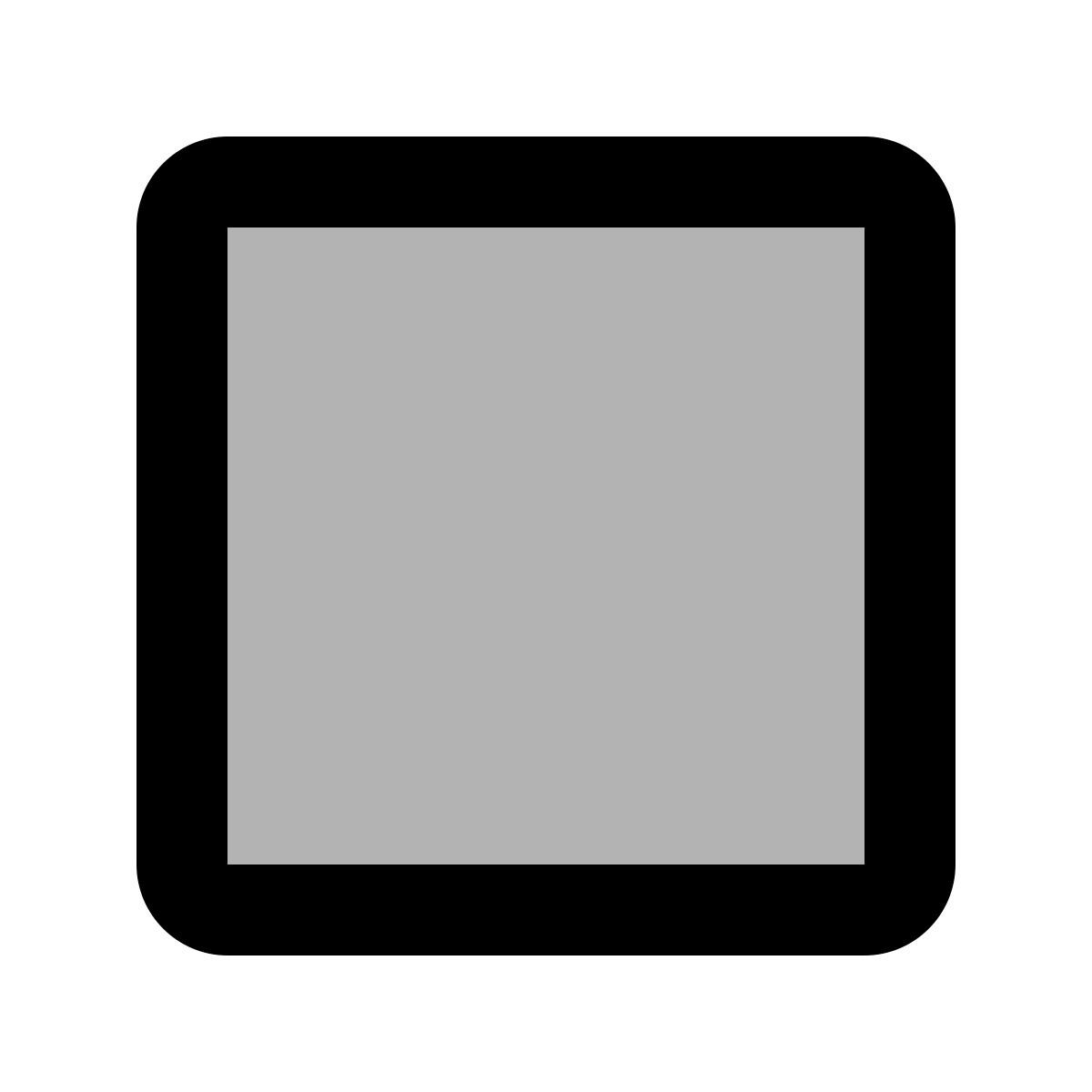 material two tone style unchecked checkbox icon