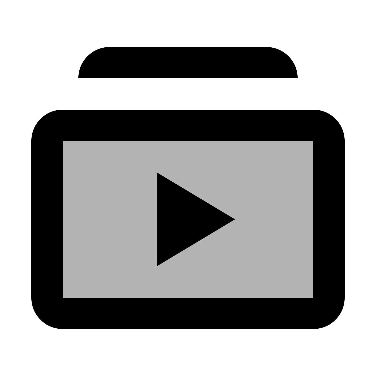 material two tone style liste de lecture vidéo icon