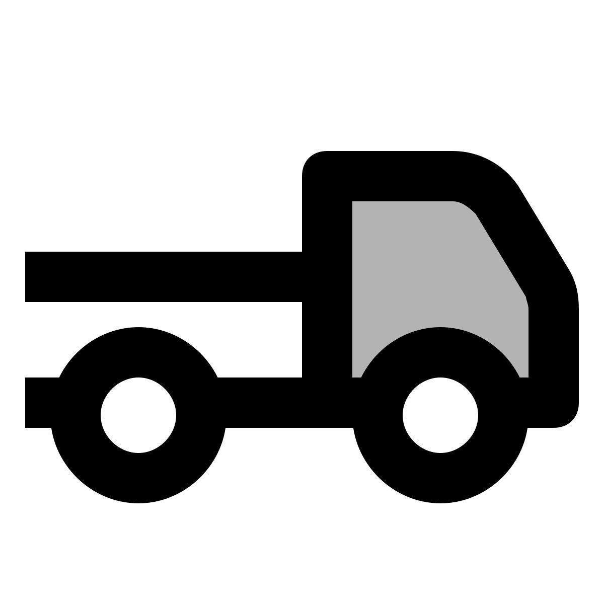 material two tone style wagon truck icon