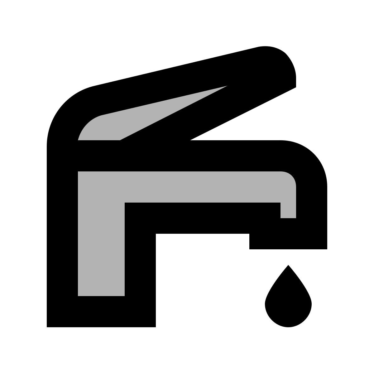 material two tone style 수도꼭지 icon