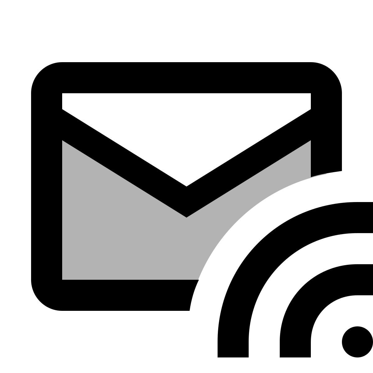 material two tone style wireless mail access icon