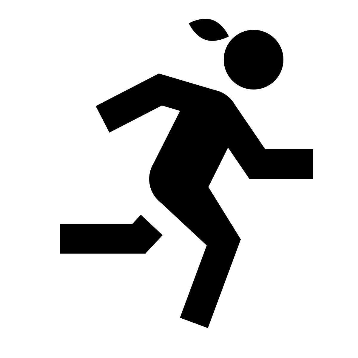 material two tone style woman athlete icon