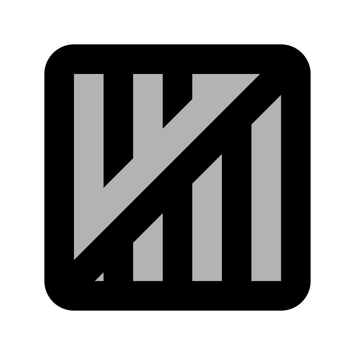 material two tone style caja de madera icon