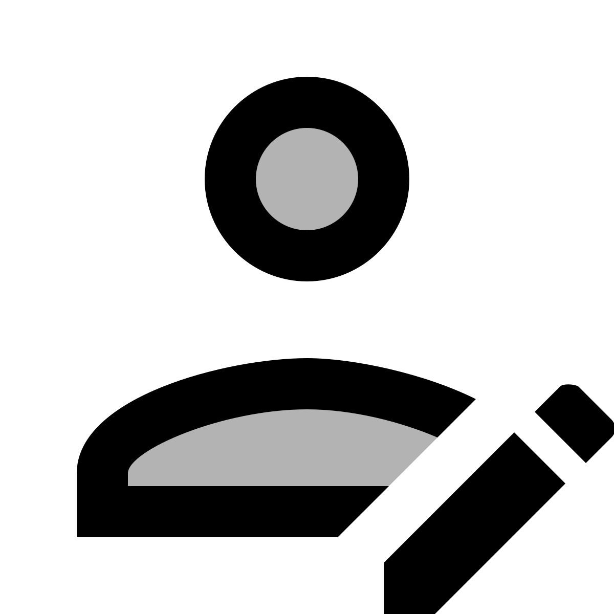 material two tone style écrivain icon