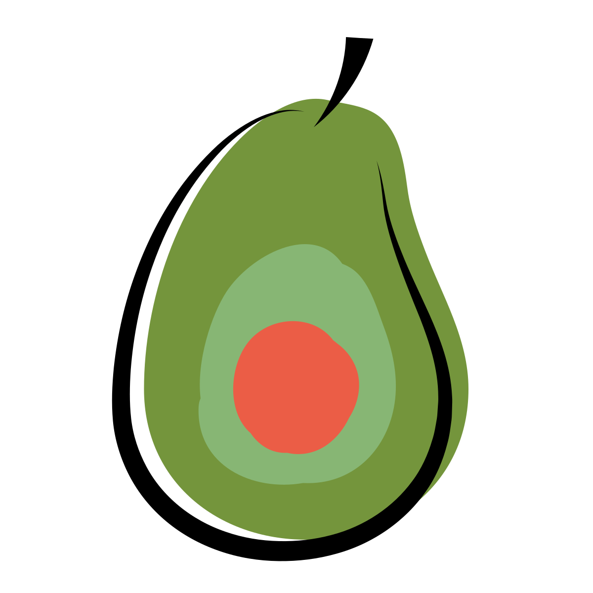 matisse style avocado icon