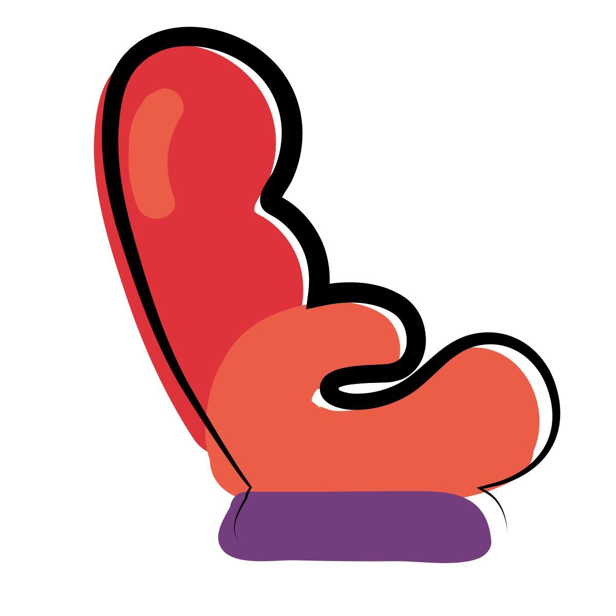 matisse style baby car seat icon