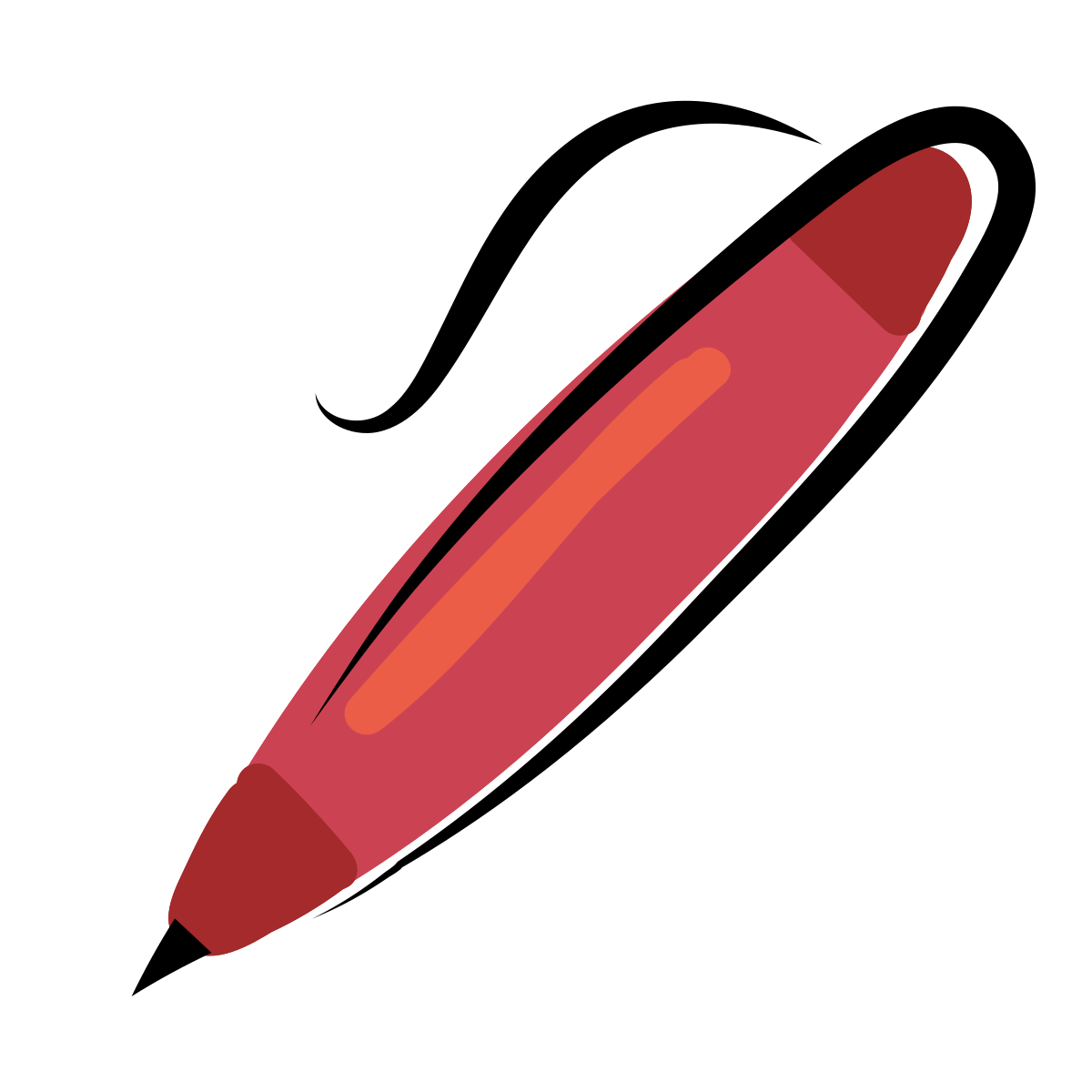 matisse style ball point pen icon