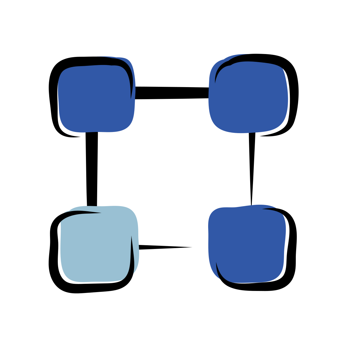 matisse style blockchain technology icon
