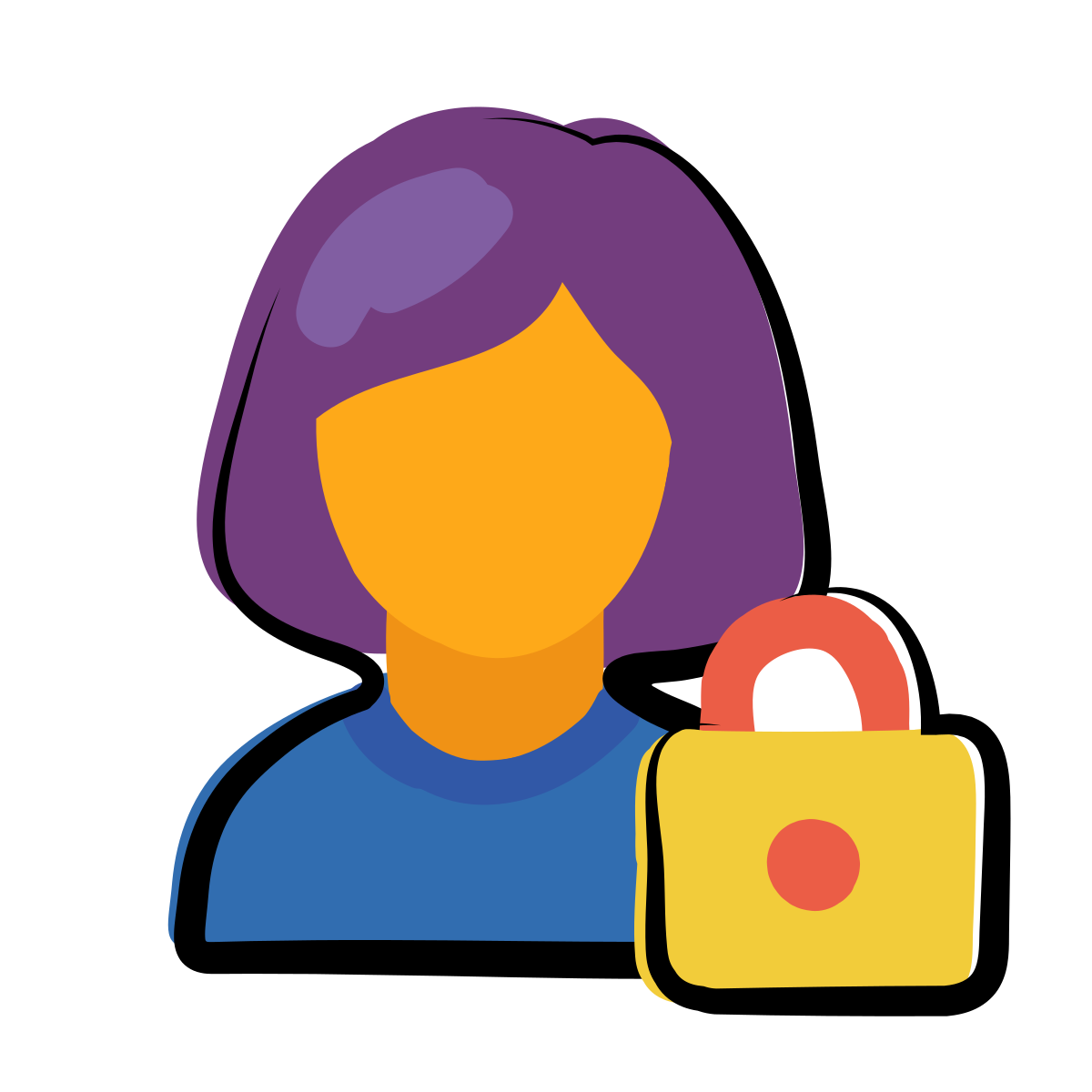 matisse style blocked account female icon
