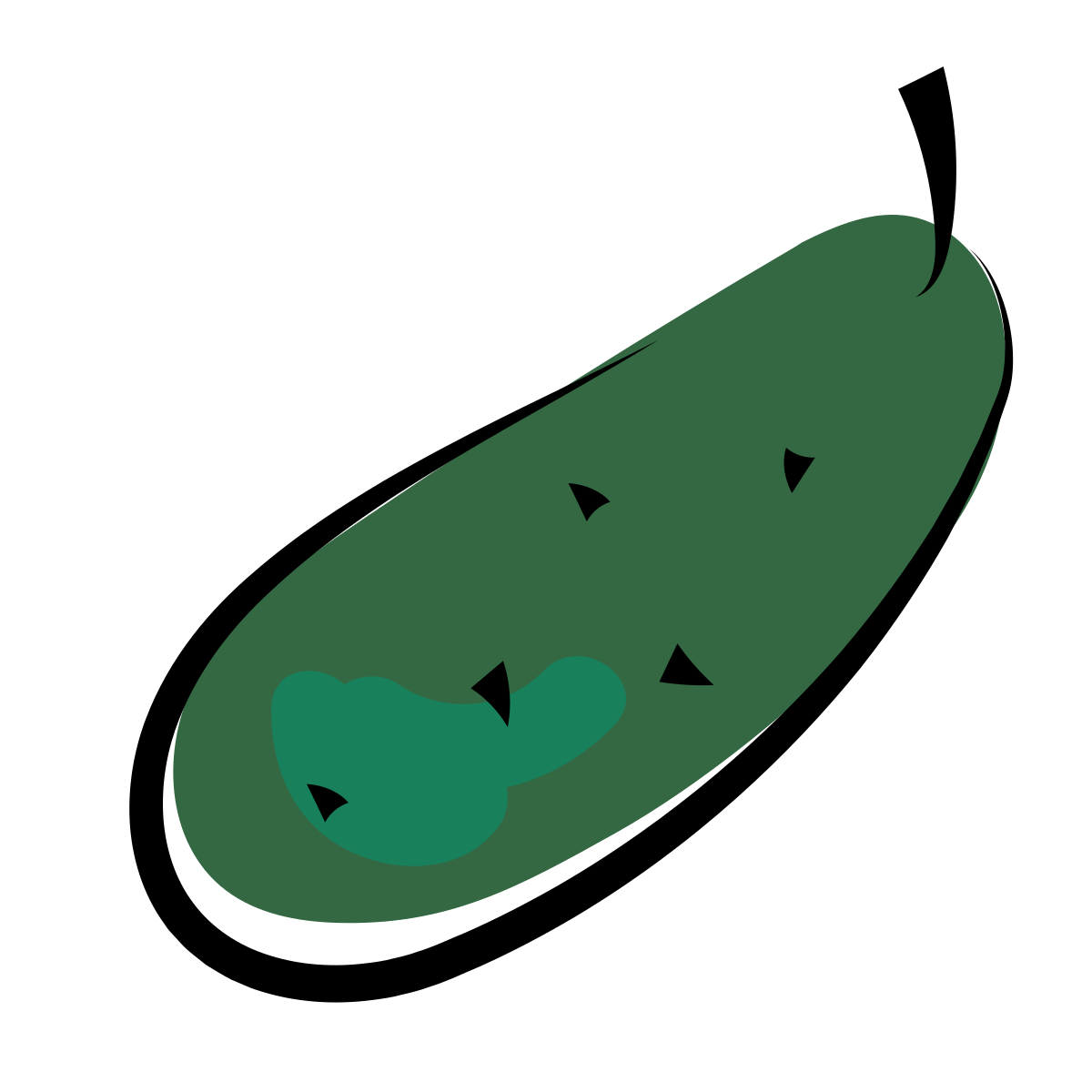 matisse style cucumber icon