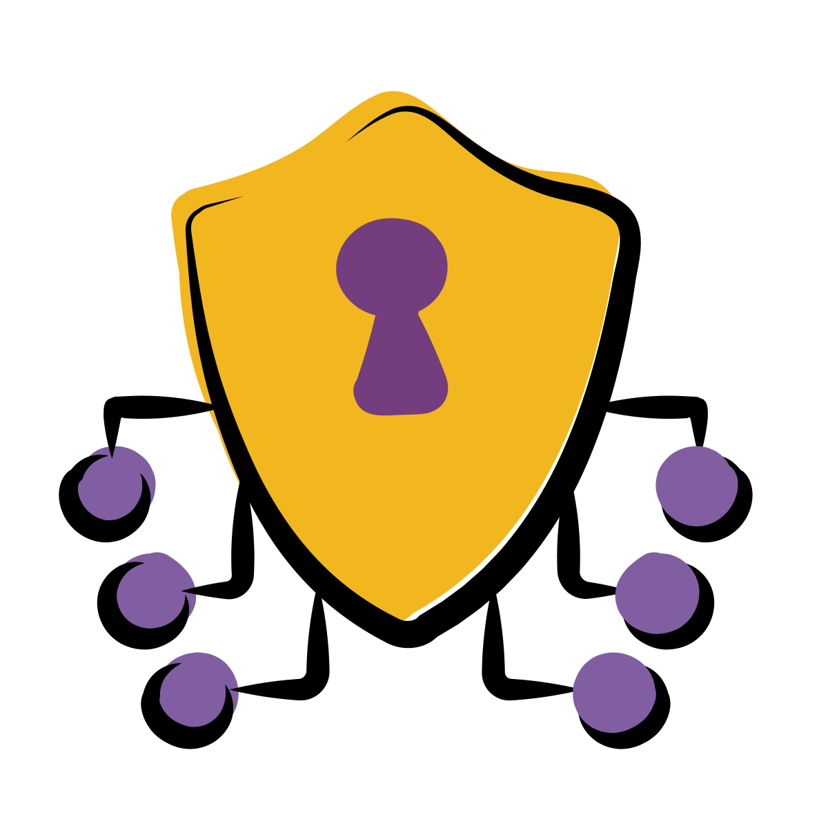 matisse style cyber security icon