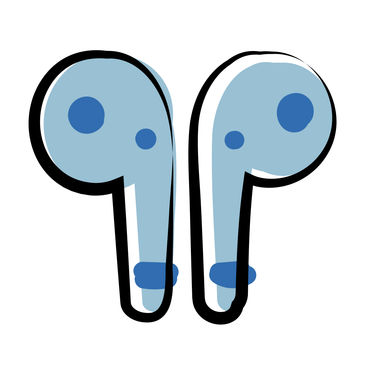 matisse style earbud headphones icon