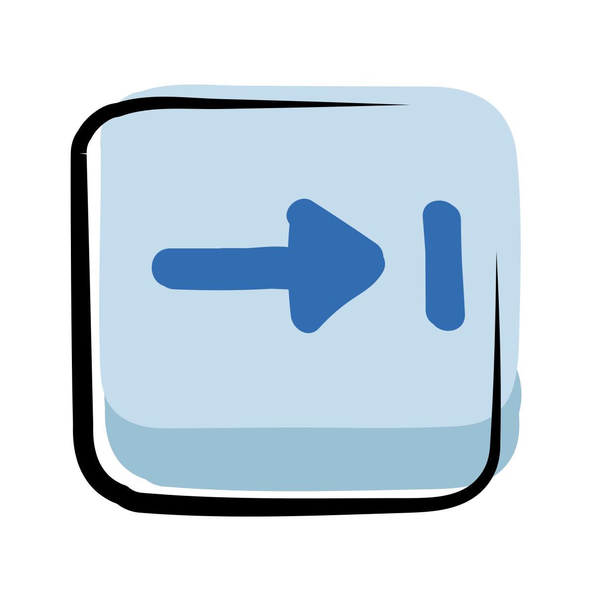matisse style end button icon