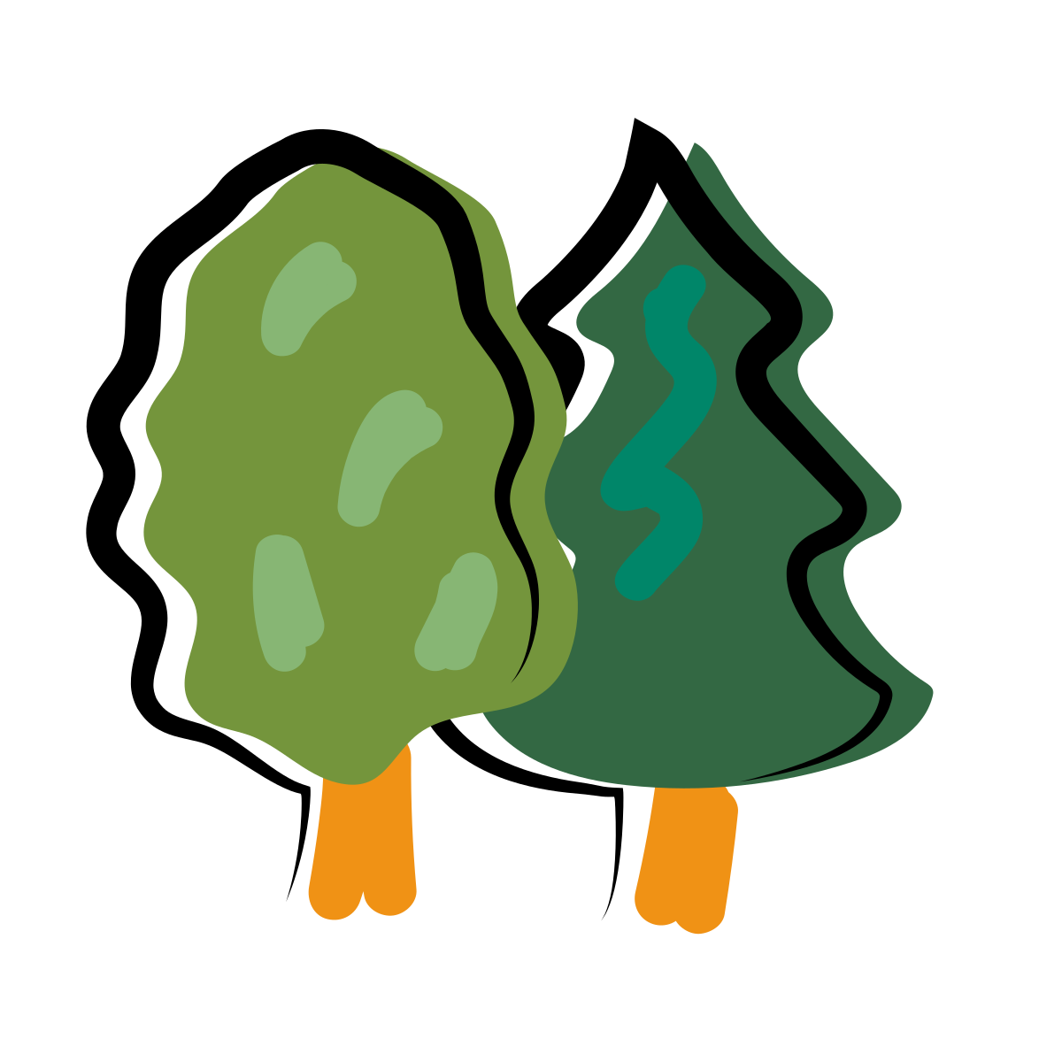 matisse style forest icon