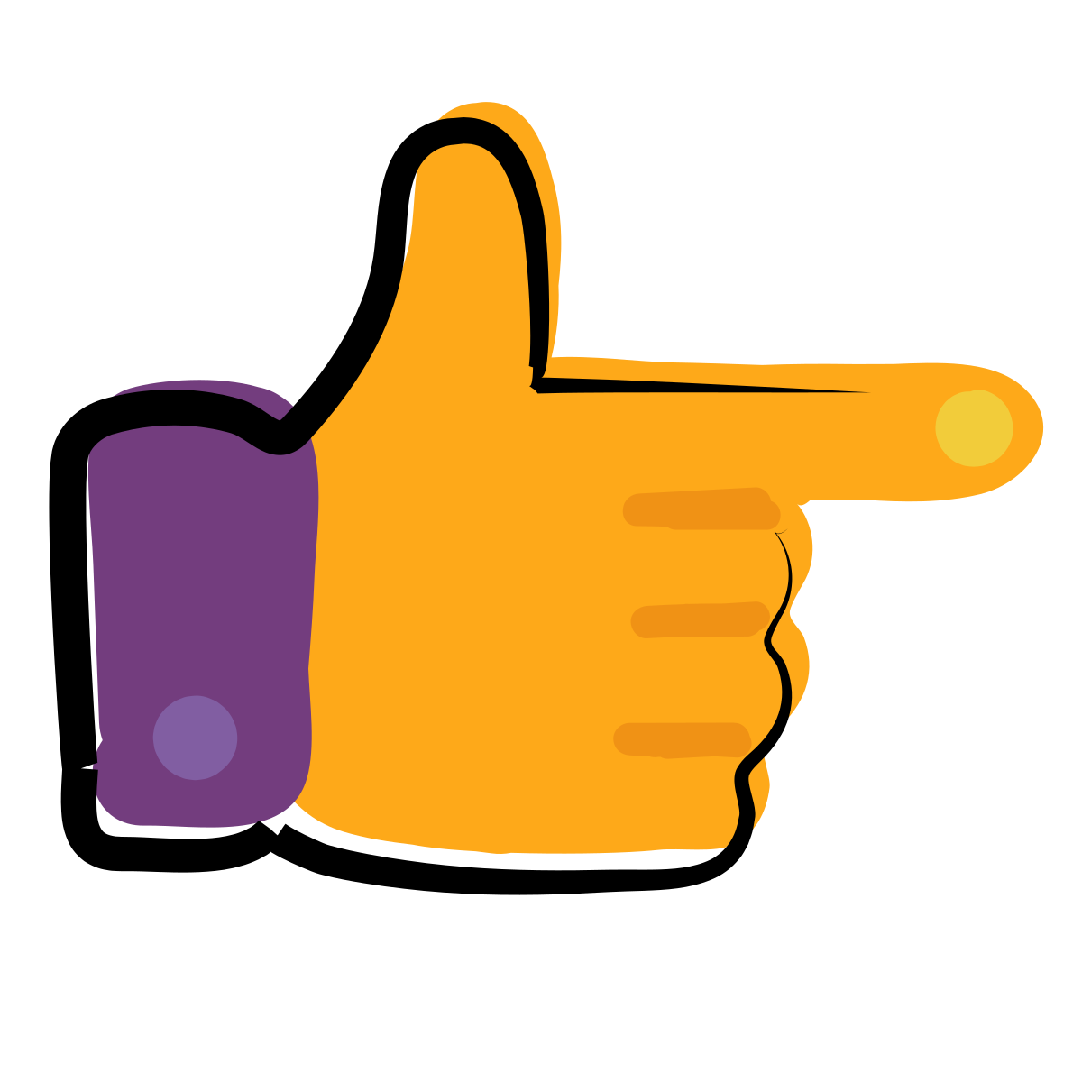 matisse style hand right icon
