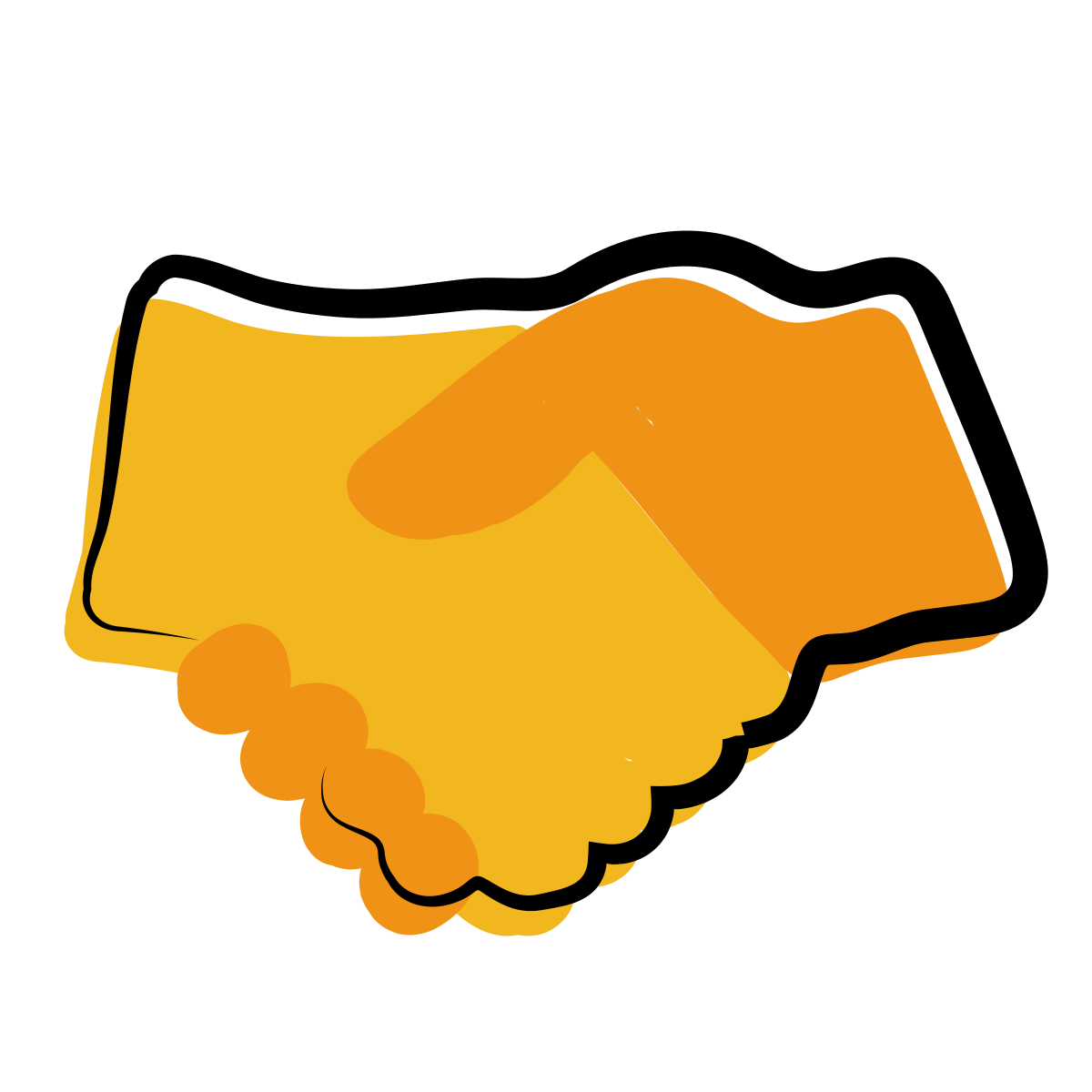 matisse style handshake icon