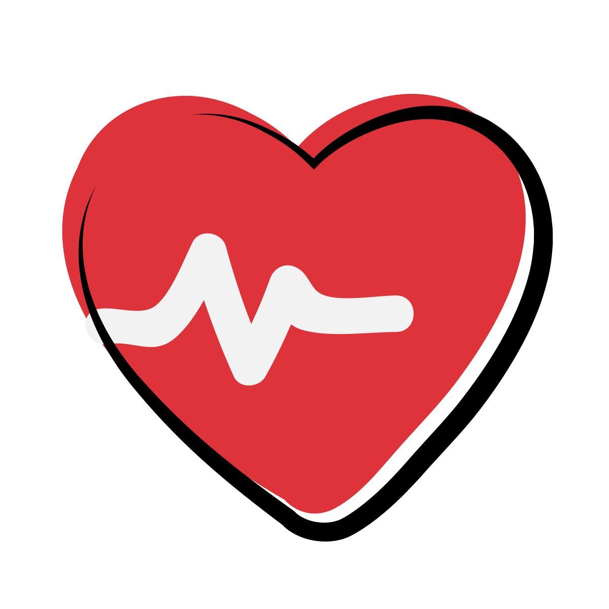 matisse style herz mit puls icon