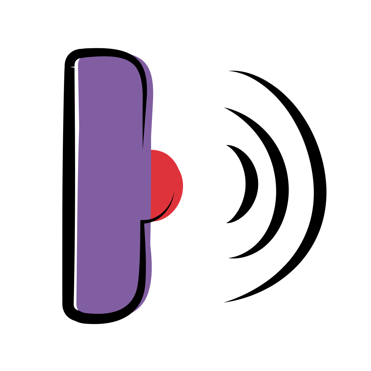 matisse style infrared beam sending icon