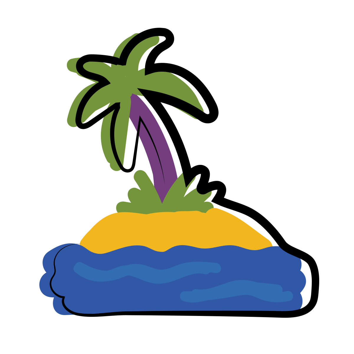 matisse style island on water icon