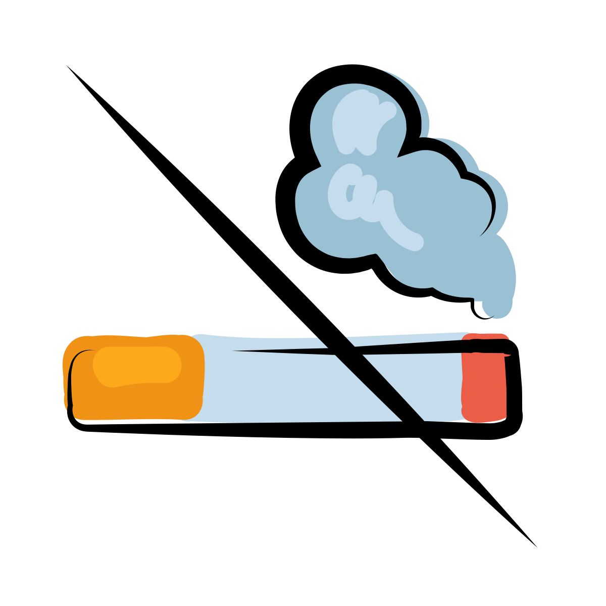 matisse style no smoking icon