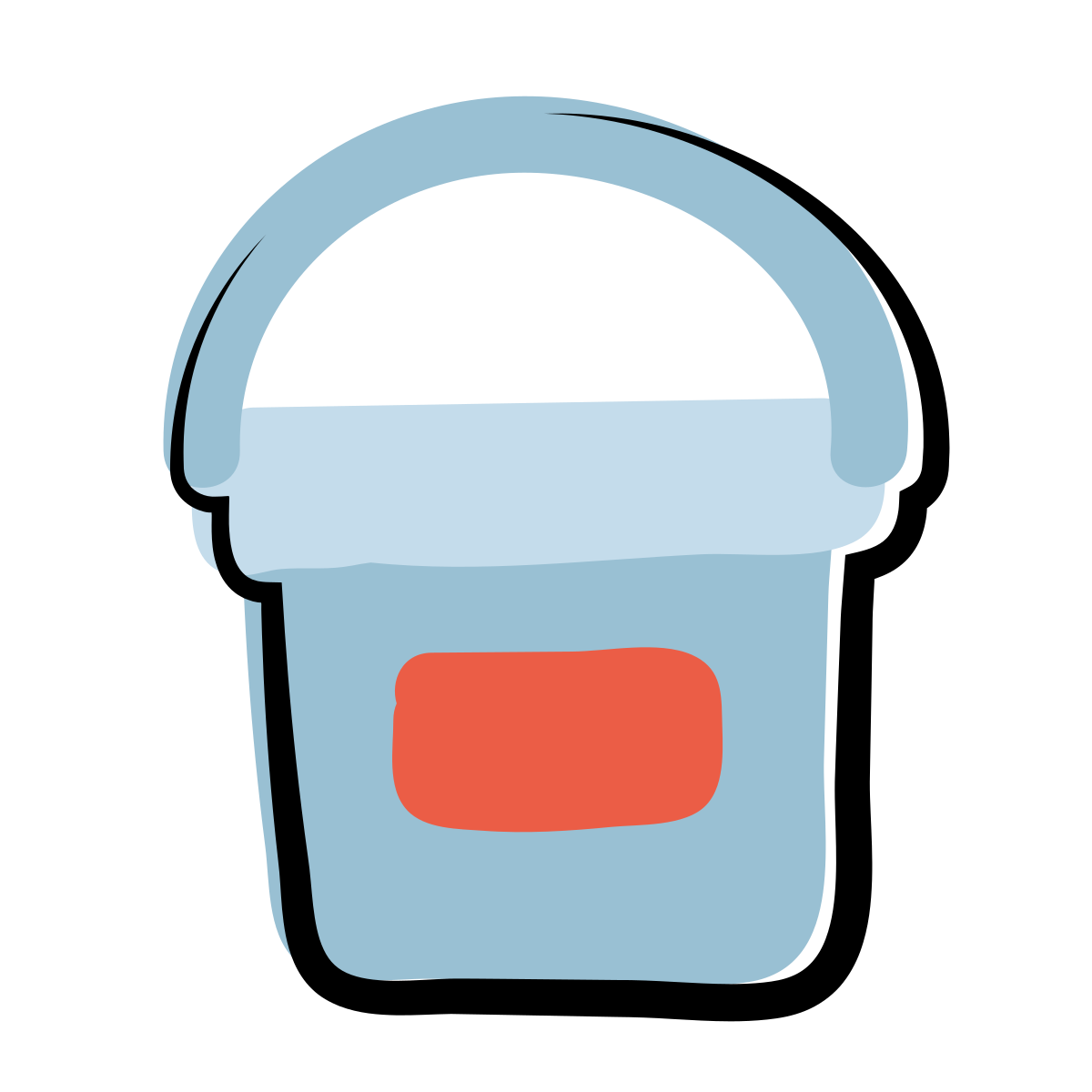 matisse style paint bucket with label icon