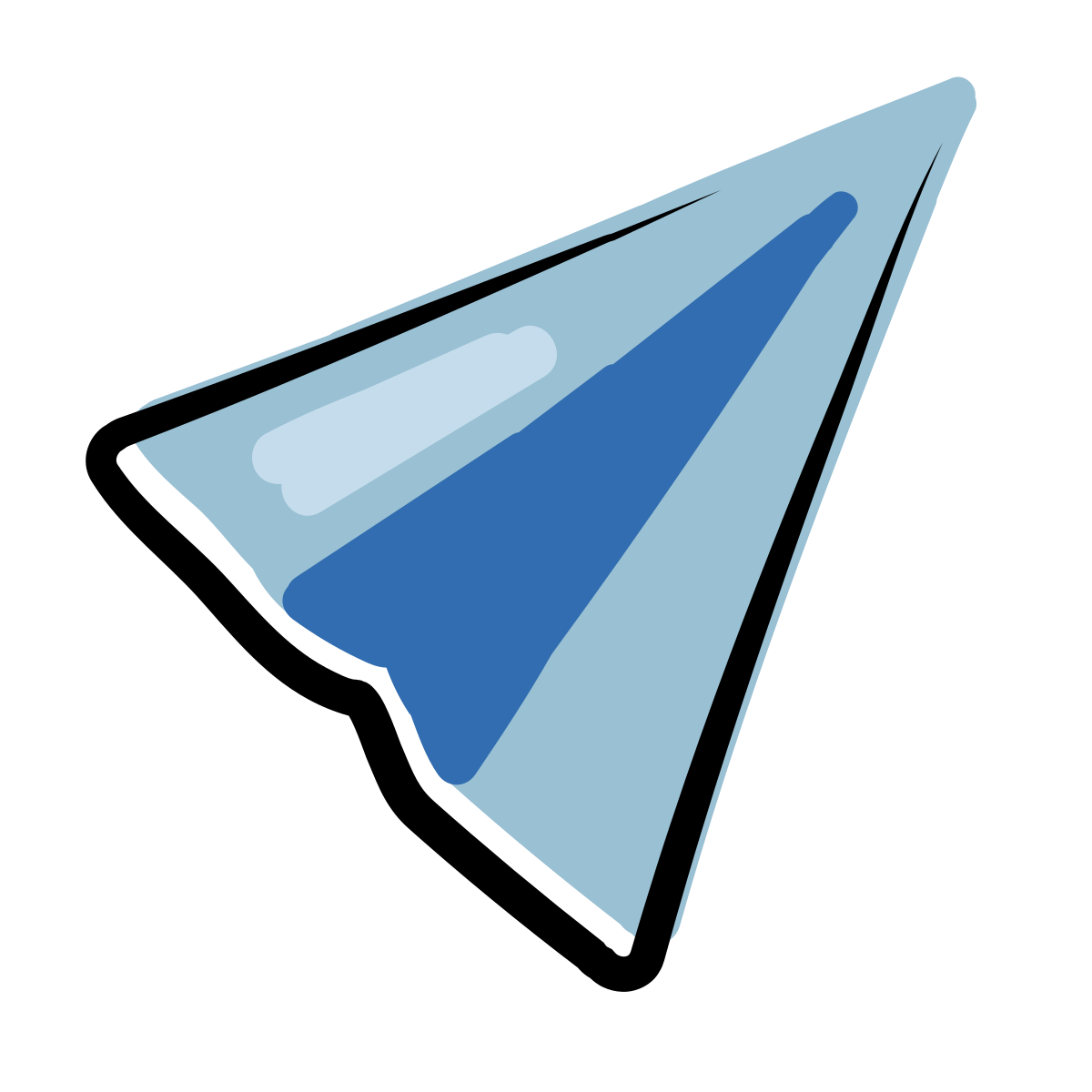matisse style paper plane icon